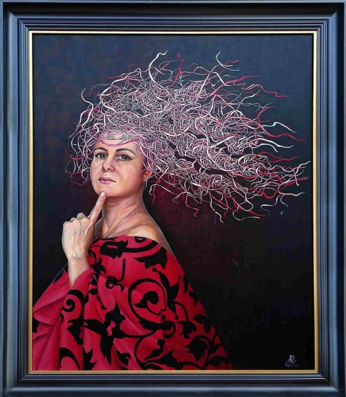 Woman in red, 2021, Anna Rączka