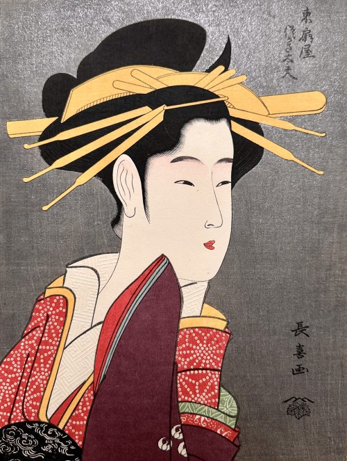 Kurtyzana [odbitka z II poł. XX w.], Katsukawa Shunshō