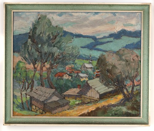 Pejzaż podgórski, 1970, Stanisław Krzyształowski