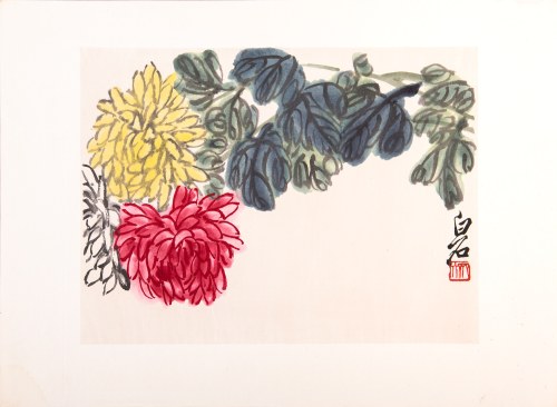 Chryzantemy; 1953, Qi Baishi