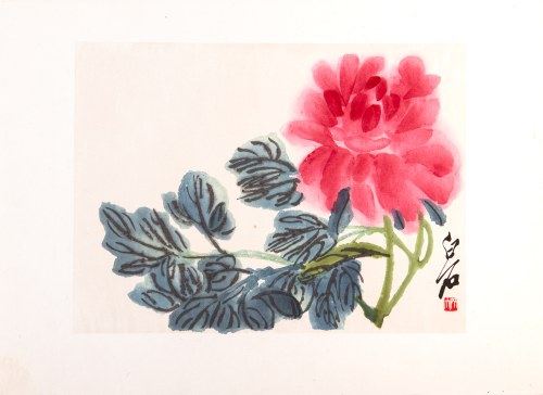 Piwonia; 1953, Qi Baishi