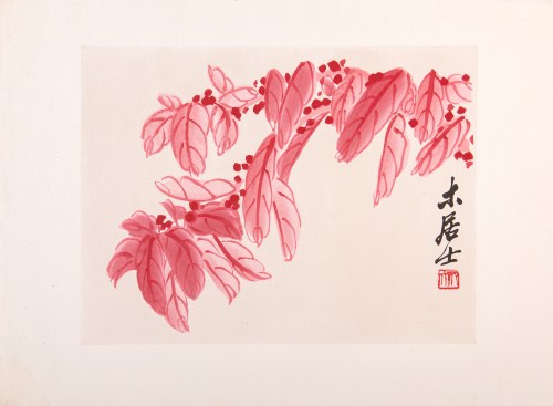 Czerwone liście; 1953, Qi Baishi