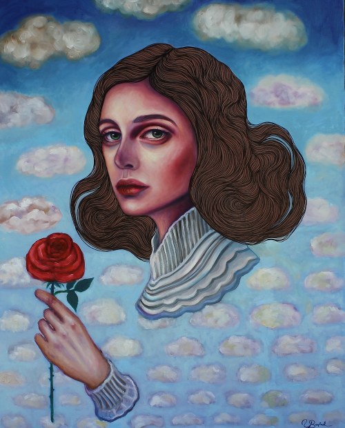 Muza Emilia w obłokach, 2019, Viola Bąbol