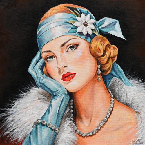 Pocałunek Art Deco, 2025, Sandra Chojnowska