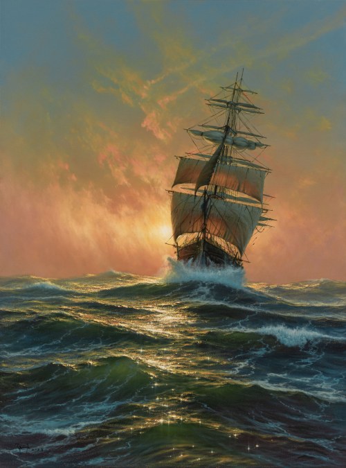 Cruising at the stormy sunset, 2025, Marek Rużyk