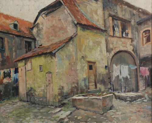 Podwórze, ok. 1930, Ignacy Izydor Goldhuber-Czaj
