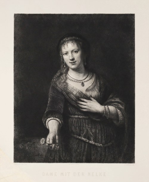Dama z goździkiem, 1898, Rembrandt van Rijn