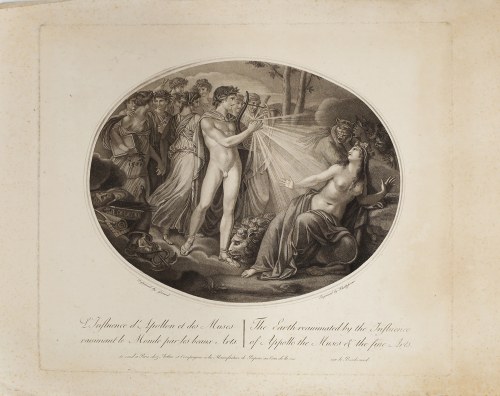 Wpływ Apolla i muz na ratowanie świata poprzez sztuki piękne, ok. 1790, Antoine Phelippeaux