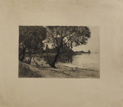 Nad brzegiem Jeziora Bodeńskiego, pocz. XXw., Carl Theodor Meyer-Basel