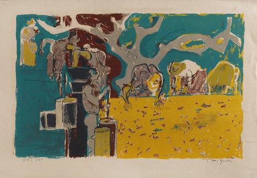 Produkcja wina (tyt.oryg. „Vendemmia”), 1952, Edouard Pignon