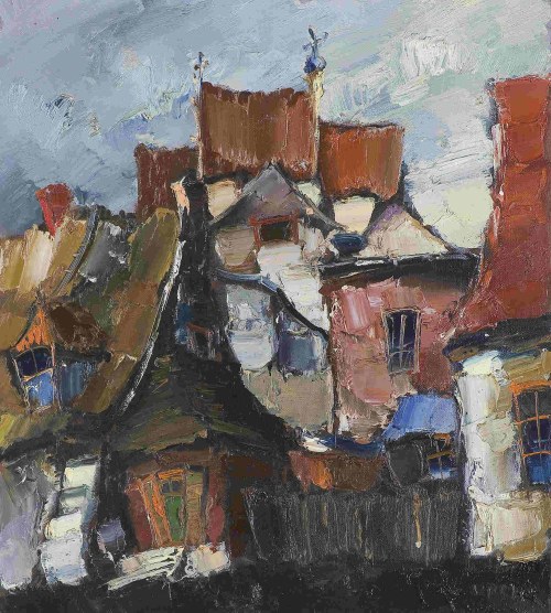 Kazimierz - domy, 1990, Krzysztof Raczyński