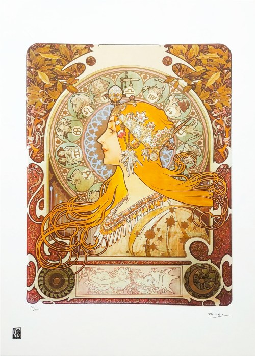 Zodiaque (“La Plume”), Alfons Mucha