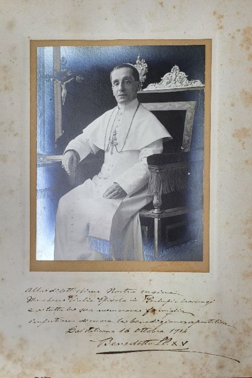 Papa - Fotografia z dedykacją i autografem, Benedetto XV