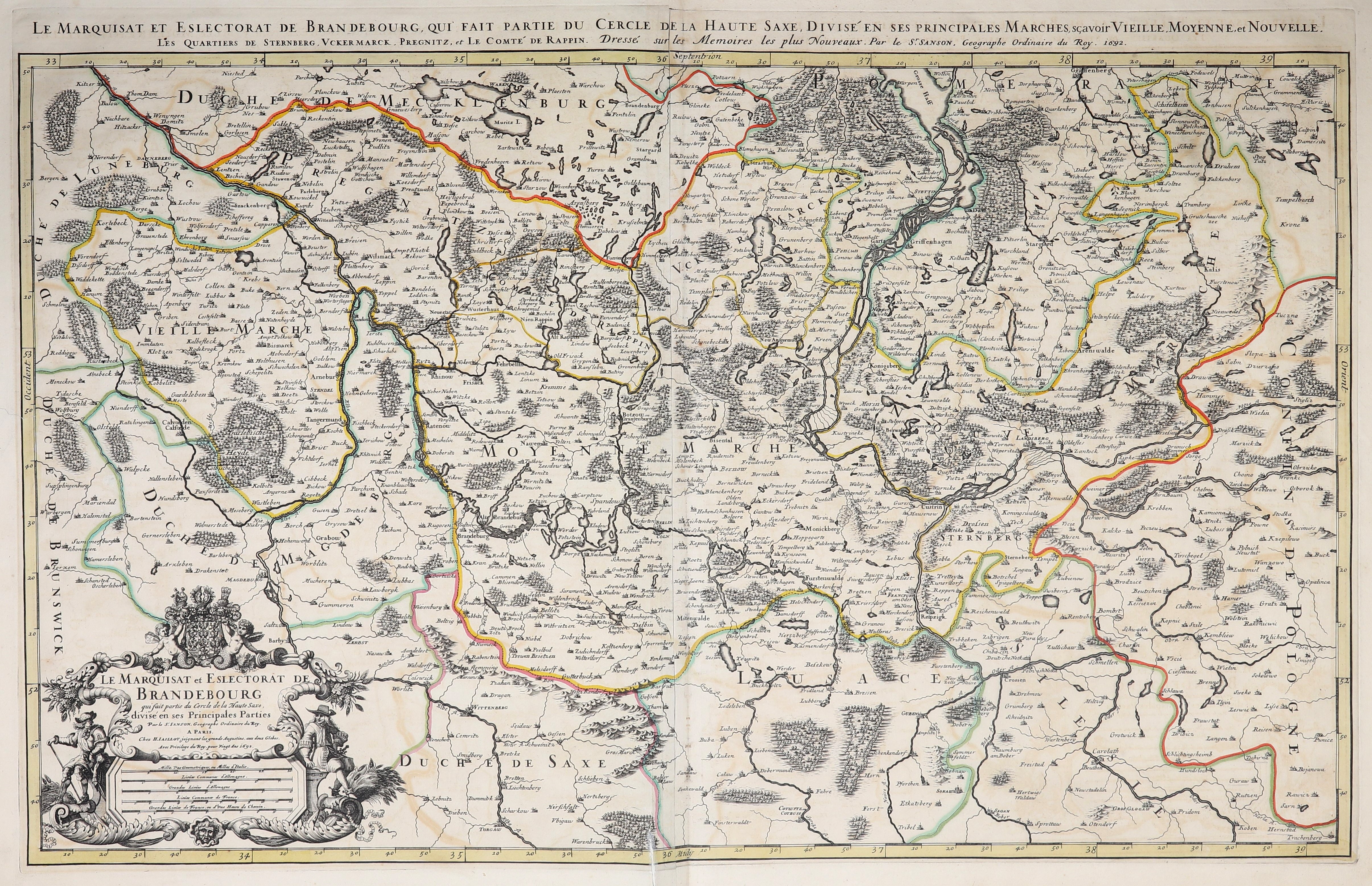 Marchia BRANDENBURG, NEW MARCHIA, BORDERLAND OF POLAND. Map of Brandenburg ...