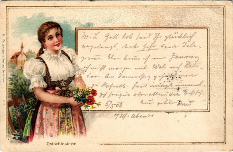 1903 Ostschlesierin. Ed. Feitzinger's Verlag (Cieszyn, Teschen) R3 ...