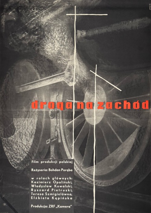 Droga na Zachód, plakat filmowy, 1961, Maurycy Stryjecki