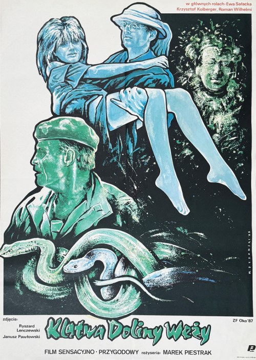 Klątwa Doliny Węży, plakat filmowy, 1988, Witold Dybowski