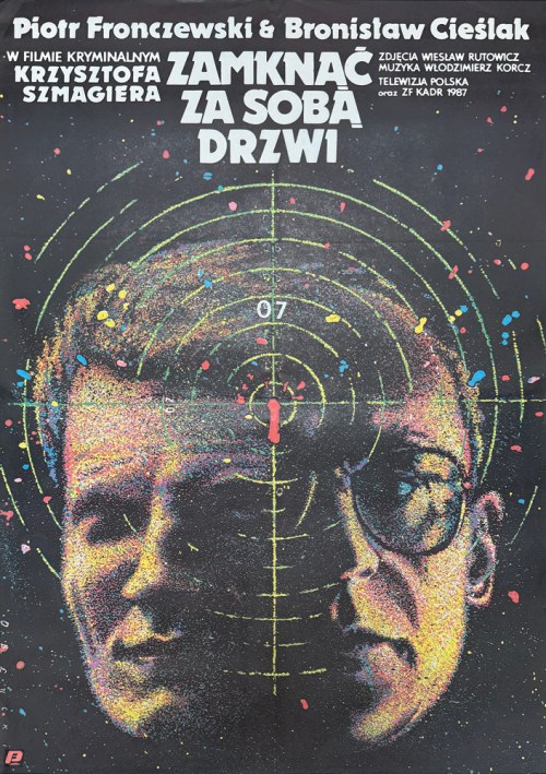 Zamknąć za sobą drzwi, plakat filmowy, 1987, Janusz Obłucki