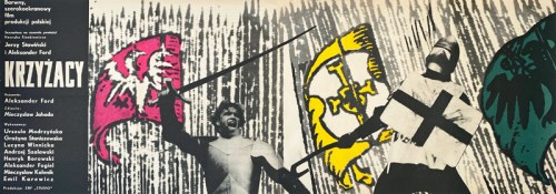 Krzyżacy, plakat filmowy, 1960, Jan Lenica
