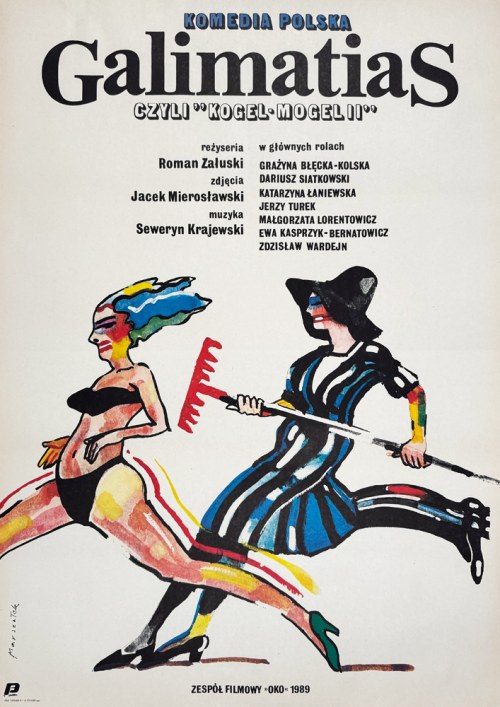 Galimatias, czyli kogel-mogel II, plakat filmowy, 1989, Grzegorz Marszałek