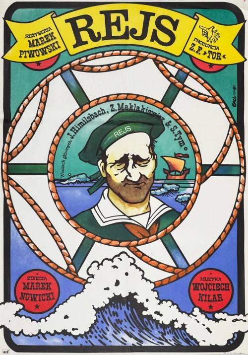 Rejs, plakat filmowy, 1981, Jakub Erol