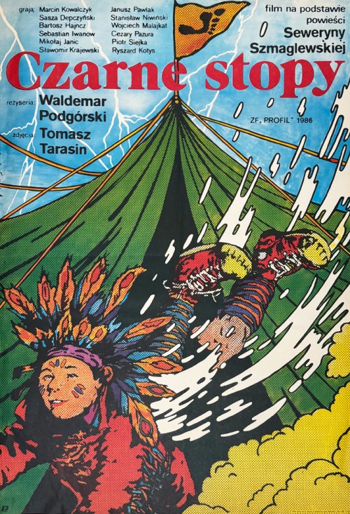 Czarne stopy, plakat filmowy, 1986, Janusz Obłucki