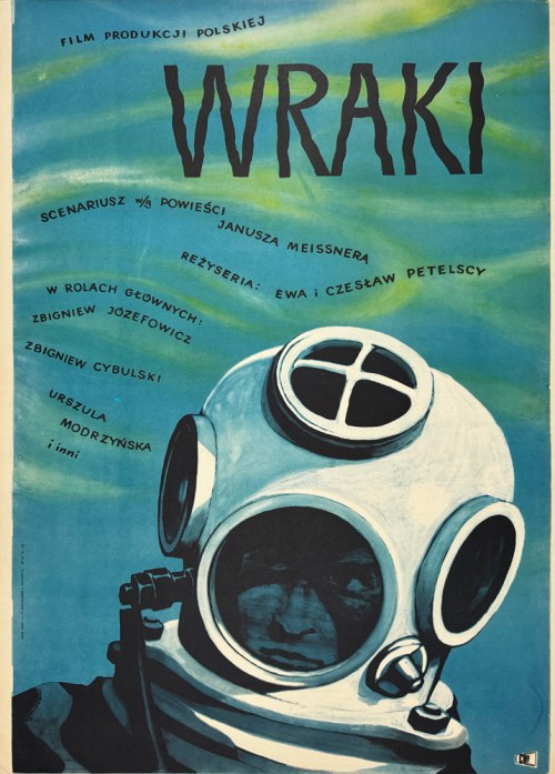 Wraki, plakat filmowy, 1957, Władysław Janiszewski