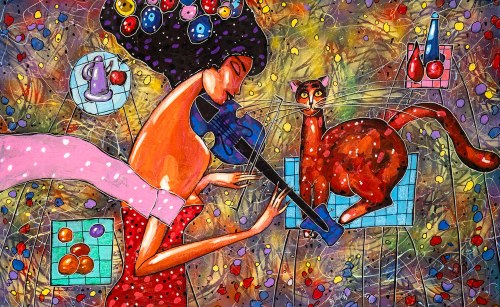 Skrzypaczka (The Violinist) (syg 02122402) , 2024, Wiktor Bezrukow