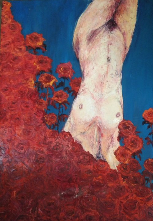 Akt w różach, 2001, Magdalena Weber