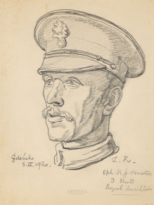 Żołnierz angielski z załogi gdańskiej, 1920, Zygmunt Kamiński