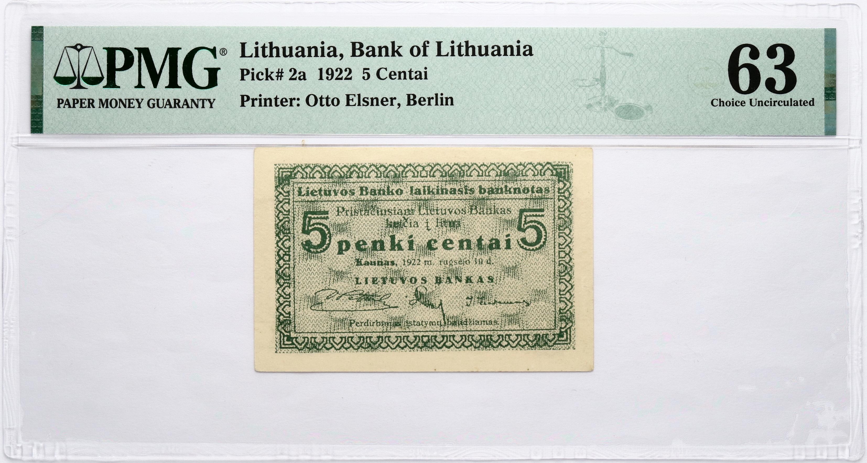 Lithuania 5 Centai 1922 PMG 63 Choice Uncirculated Aukcja Internetowa lithuania-5-centai-1922-pmg-63-choice-uncirculated-aukcja-internetowa