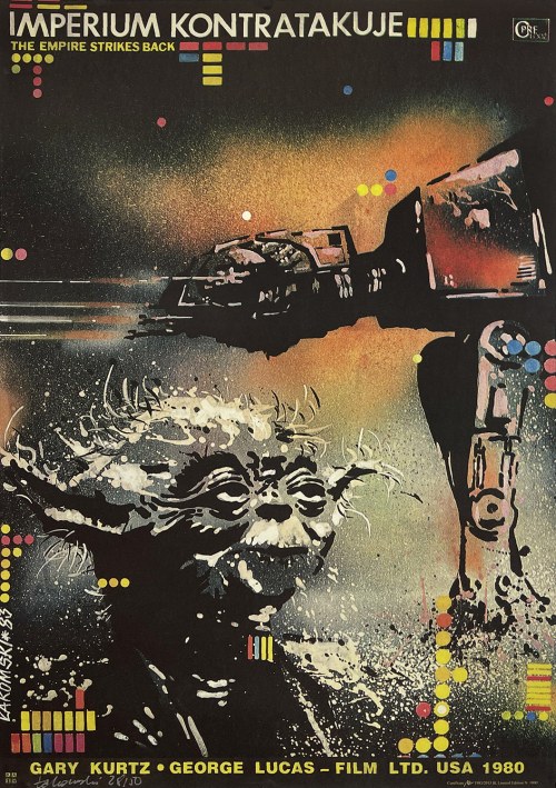 Imperium Kontratakuje, sygnowany przez autora, nr 28/50, projekt 1983, druk 2015 (edycja limitowana, numerowana), Mirosław Łakomski