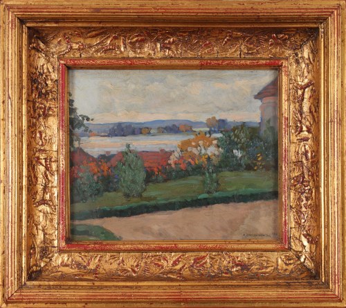 "Widok z klasztoru w Czerwińsku", Edward Trojanowski