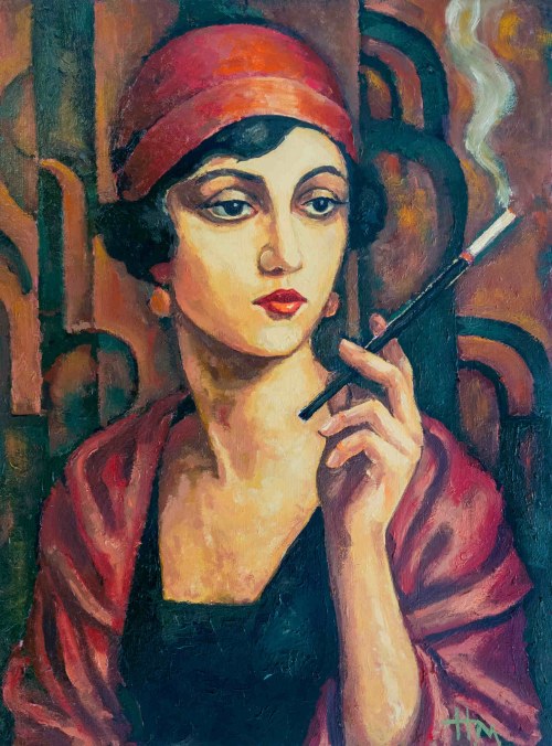 Lady with a Cigarette Holder, 2025, Marek Hausmann