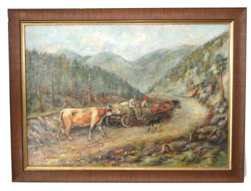 Pejzaż górski, [63x84 cm], Jan Sobczyński