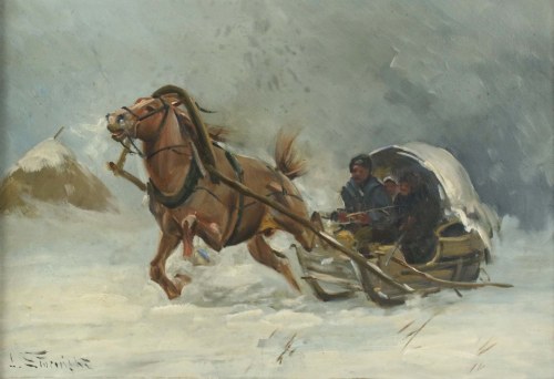 Zimowa przejażdżka, Józef Słociński