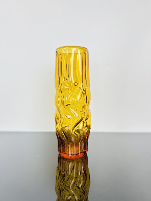 Wazon ze szkła artystycznego Crystalex z kolekcji "BRAIN", 26 cm, 1968 r., Pavel Hlava