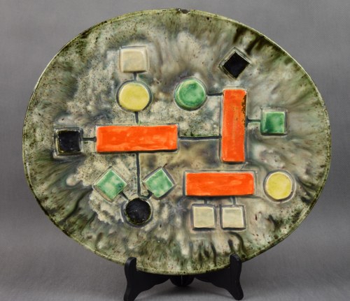Patera "Kompozycja geometryczna", 1961 r., Kraków, Unikat, Zygmunt Flin