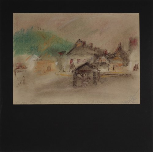 Pejzaż z domami, 1987?, 1989?, Jeremi Królikowski