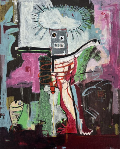 Z cyklu "Homage à Basquiat", Dariusz Gwidon Ludwisiak