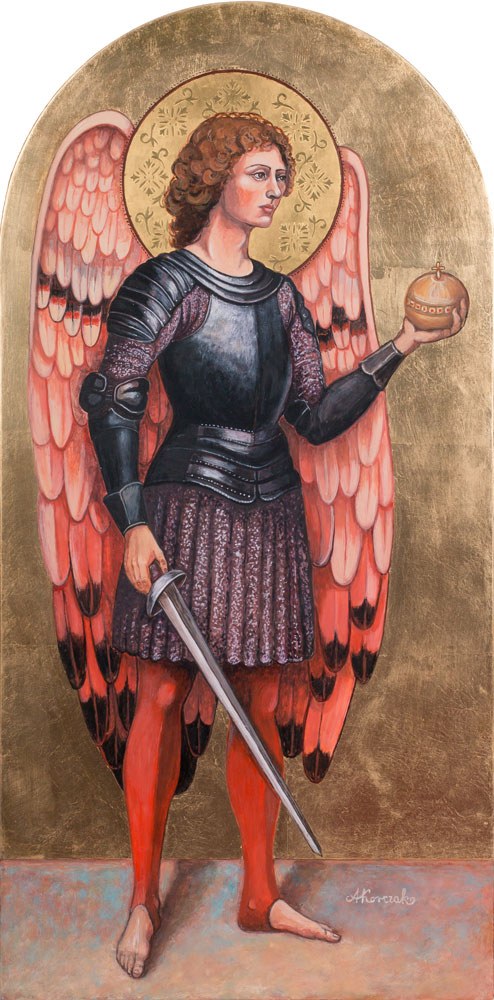 Archanioł Michał z mieczem, 2025, Agnieszka Korczak
