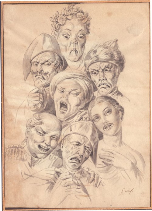 Giovanni Battista Gigola Groteskowe głowy,, Giovanni Battista Gigola