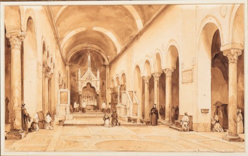Achille Vianelli La Basilica della Verità (Santa Maria in Cosmedin, Rzym), 1836 r., Achille Vianelli