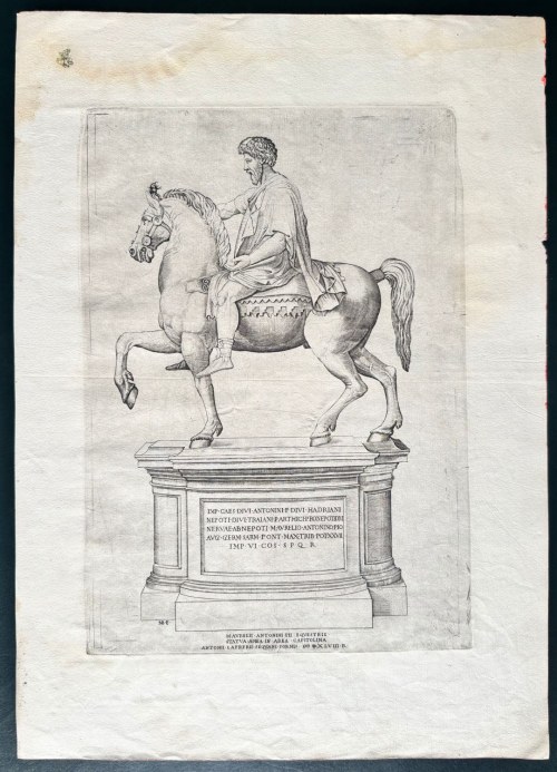 Nicolas Beatrizet M AVRELII ANTONINI PII EQVESTRIS, ze "Speculum Romanae Magnificentiae",, Nicolas Beatrizet