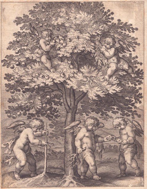 Grégoire Huret Putti zbierający jabłka,, Grégoire Huret