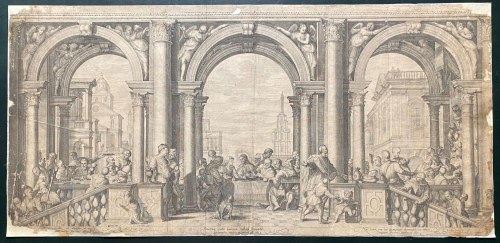 Jan Saenredam Wieczerza w Casa Levi, według Paolo Veronese,, Jan Saenredam
