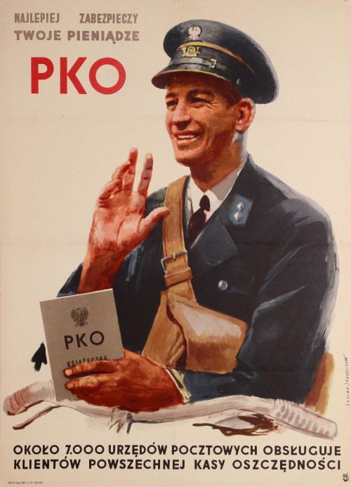 Najlepiej zabezpieczy twoje pieniądze PKO, 1963, Lucjan Jagodziński