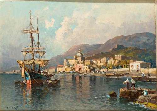 Pejzaż morski z żaglówką, Nicolas de Corsi