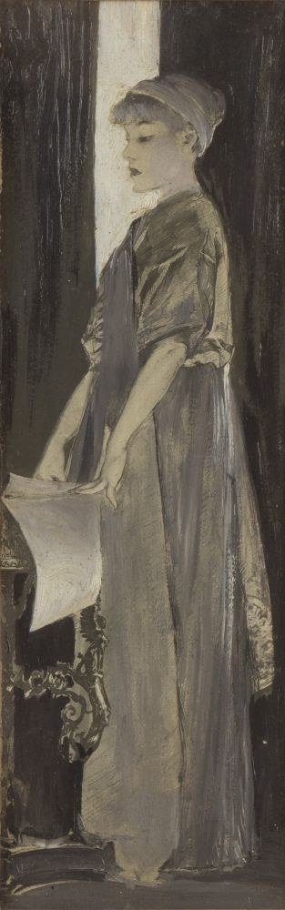 Eleonora Duse w "Sposa di Menecle", 1885 r., Giulio Aristide Sartorio