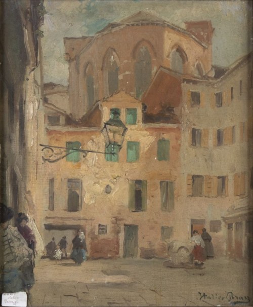 Campiello San Rocco w Wenecji, lata 20. XX wieku, Italico Brass